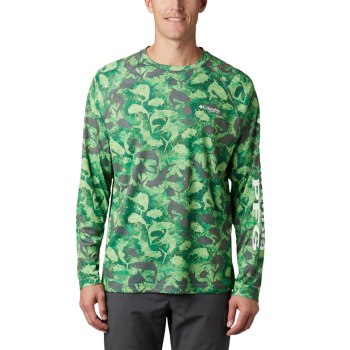 Columbia Super Terminal Tackle Long Sleeve, Sudaderas Grises Camuflados Para Hombre | 981206-FTL